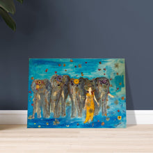 Load image into Gallery viewer, Elephants &amp; Castles on canvas

