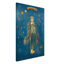 Load image into Gallery viewer, Aurora Musis Amica – canvas print of a figure in morning ritual surrounded by stars, created by Mehlika Tanriverdi