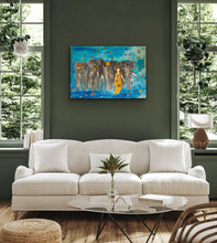 Load image into Gallery viewer, Elephants &amp; Castles / 123 x 92 /  wood
