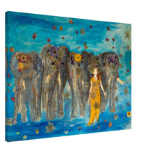 Load image into Gallery viewer, Elephants & Castles – Canvas Print (60 × 80 cm or 70 × 100 cm)