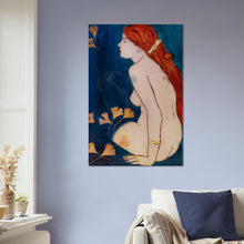 Lade das Bild in den Galerie-Viewer, Ginkgo – Dame in Rot auf Leinwand
